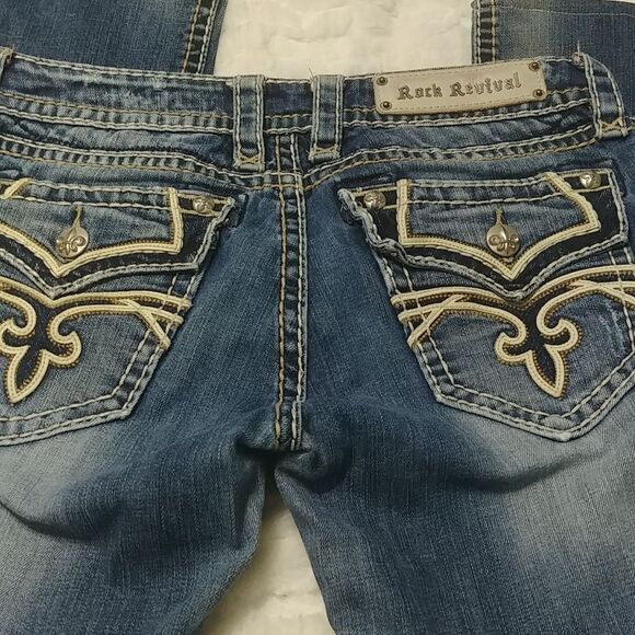 Rock Revival Kelly Bootcut Jeans 28 inseam 30" - Picture 2 of 13